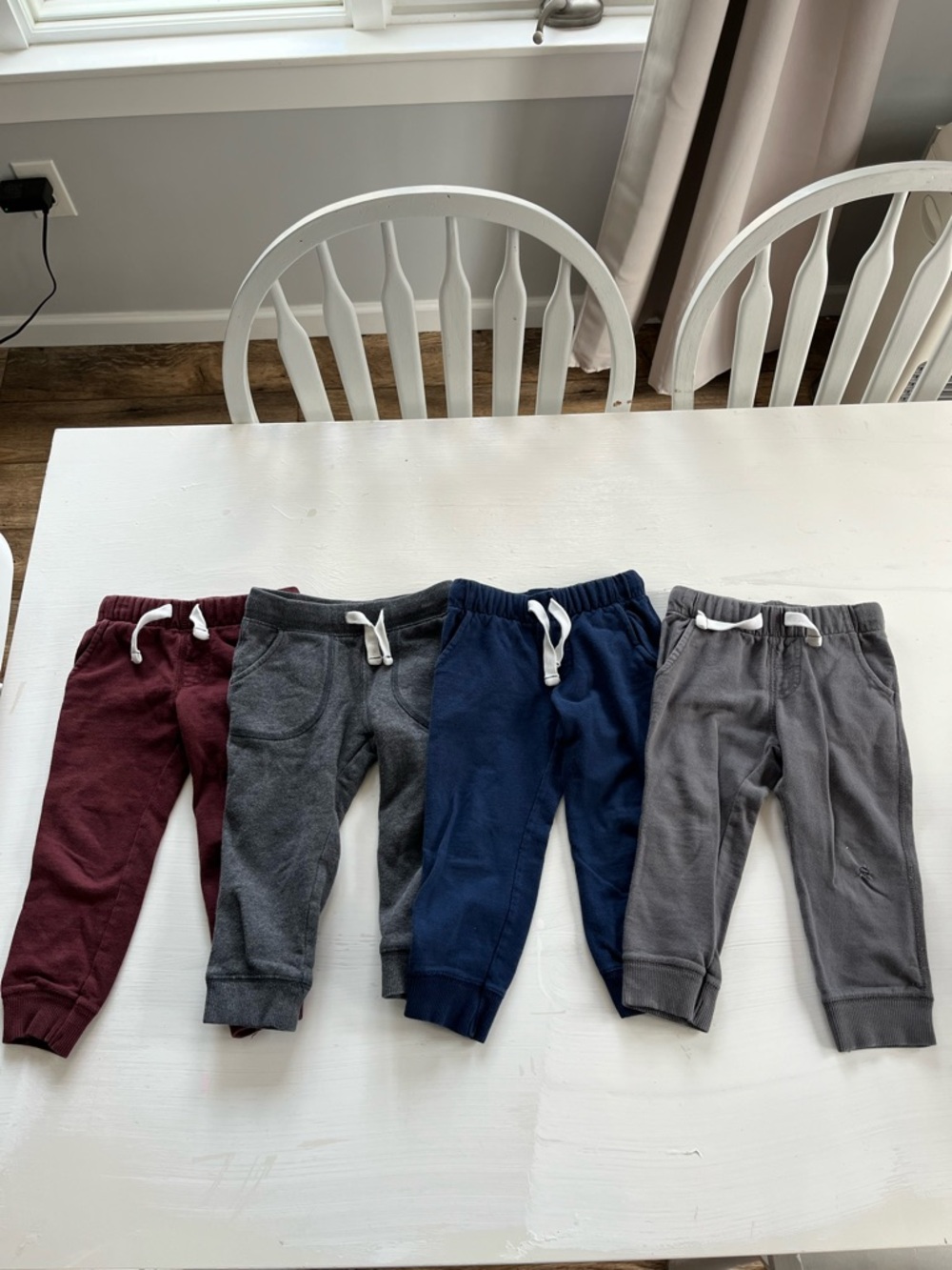 Carter's Cotton Drawstring Joggers - Maroon, Charcoal, Navy & Light Gray